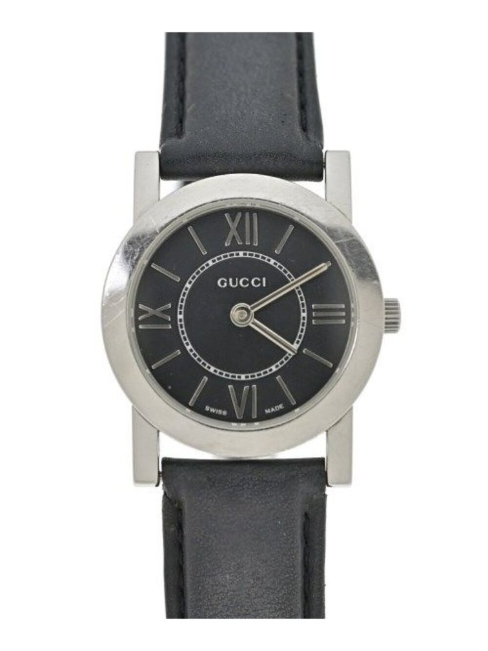 Gucci Watch SS Leather Quartz